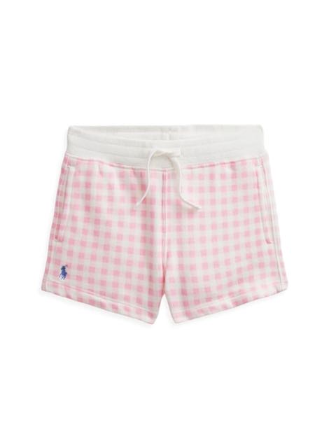 Ralph Lauren pink gingham sweatshorts Second Season M/8-10Y 1