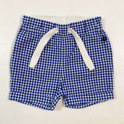 Petit Bateau blue gingham shorts 18M/81 1