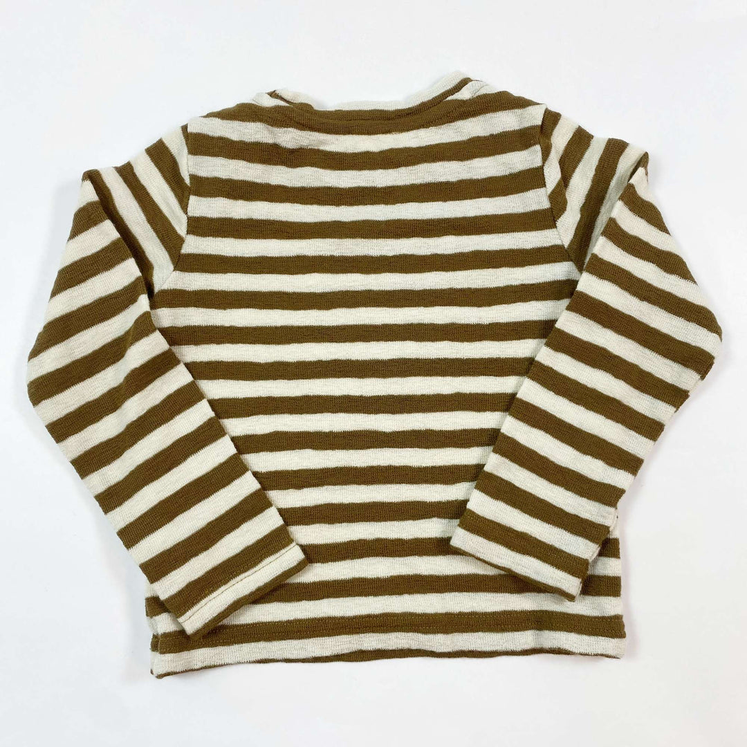 Petit olive striped merino jumper 3Y/98 2