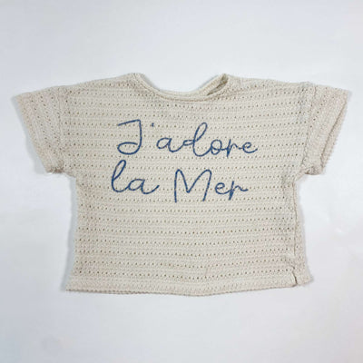Zara J'adore la Mer knit top 3-4Y/104 1