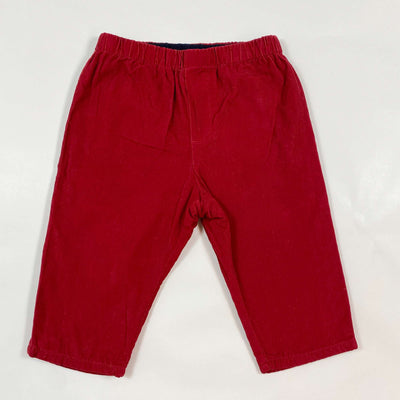 Jacadi red fine cord trousers 12M/74 1