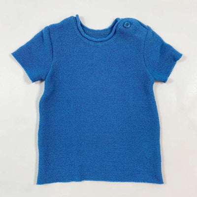 Disana petrol blue virgin wool t-shirt 6-12M/74-80 1