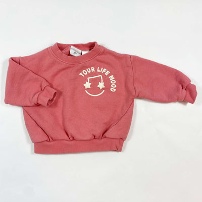 Zara pink tour life mood sweatshirt 6-9M/74 1