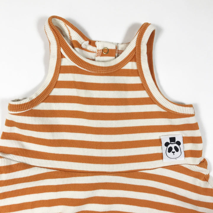 Mini Rodini orange stripe rib tank dress 80-86