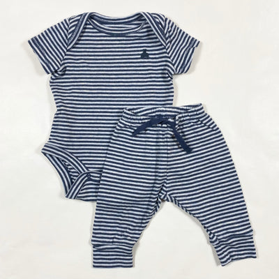 Gap blue stripe body and pants baby set 0-3M 1
