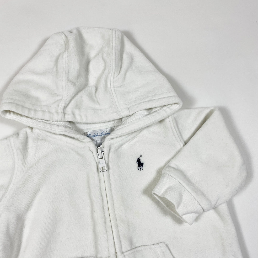 Ralph Lauren white velour hoodie 6M