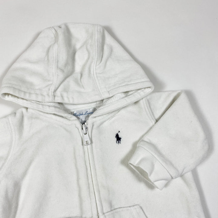 Ralph Lauren white velour hoodie 6M