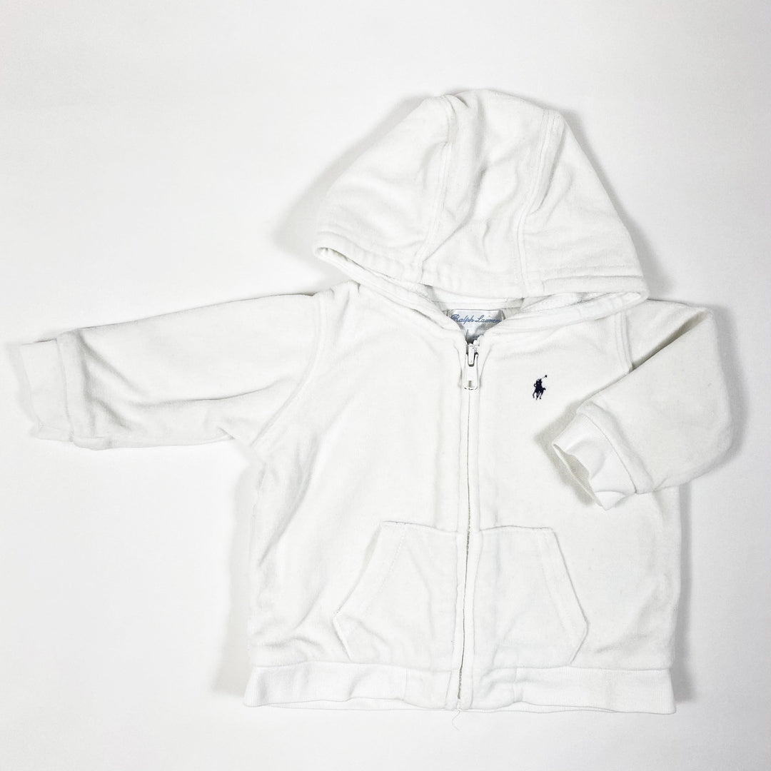 Ralph Lauren white velour hoodie 6M