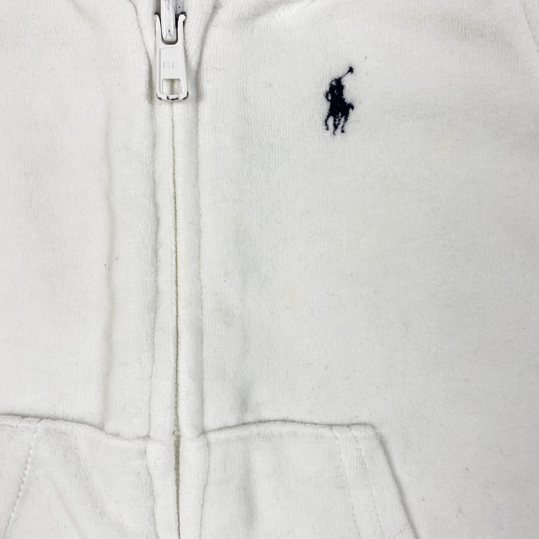 Ralph Lauren white velour hoodie 6M
