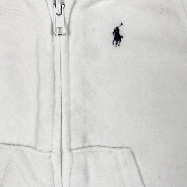 Ralph Lauren white velour hoodie 6M