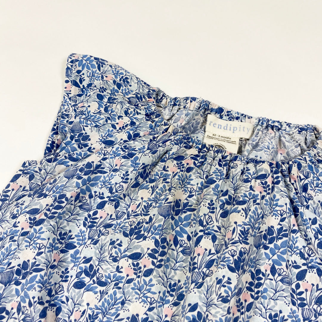 Serendipity Organics blue floral summer jumpsuit 62/3M