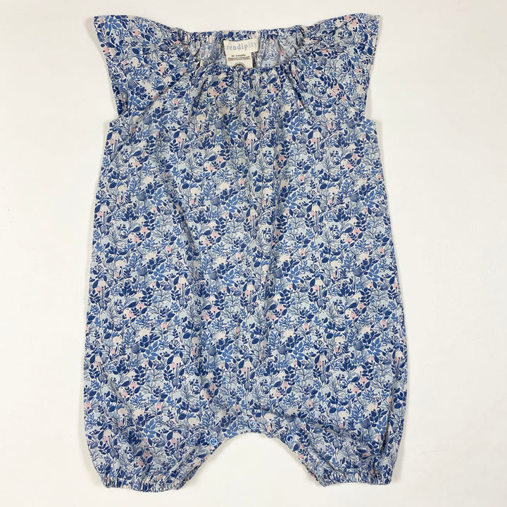 Serendipity Organics blue floral summer jumpsuit 62/3M