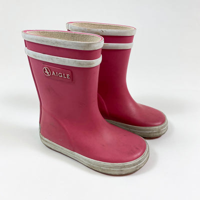 Aigle pink classic rain boots 23 1