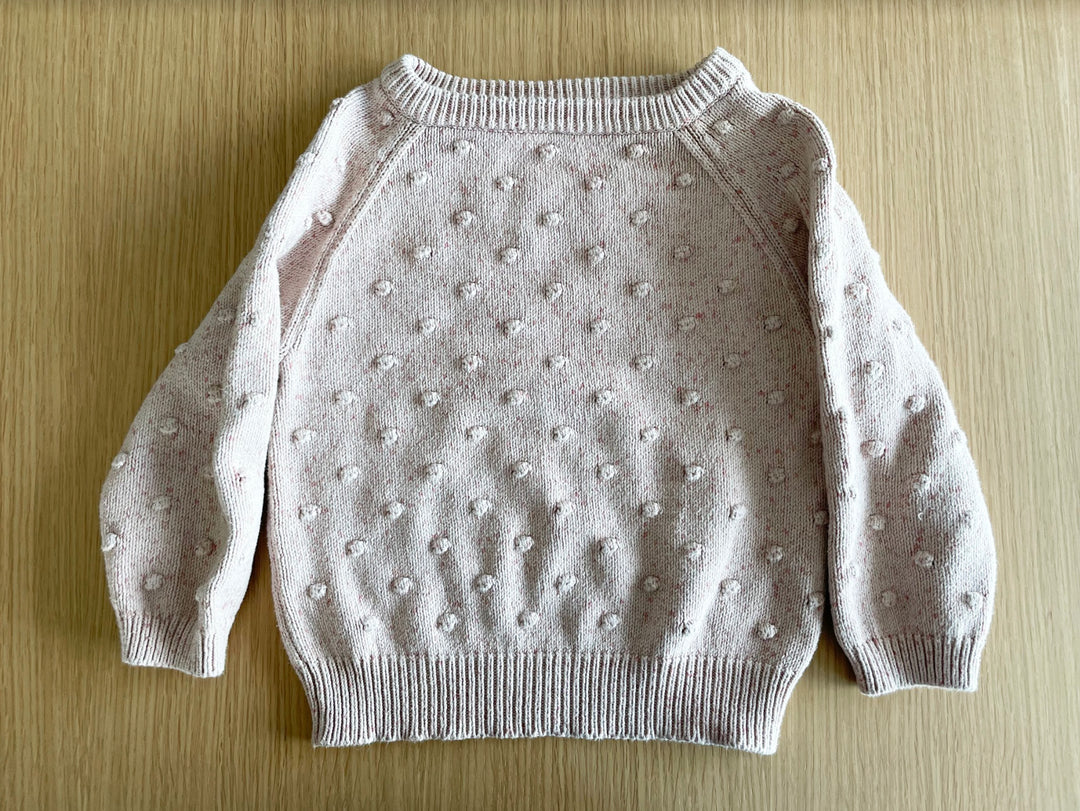 Jamie Kay soft pink Bubble Gum Fleck knit pullover 5Y 1