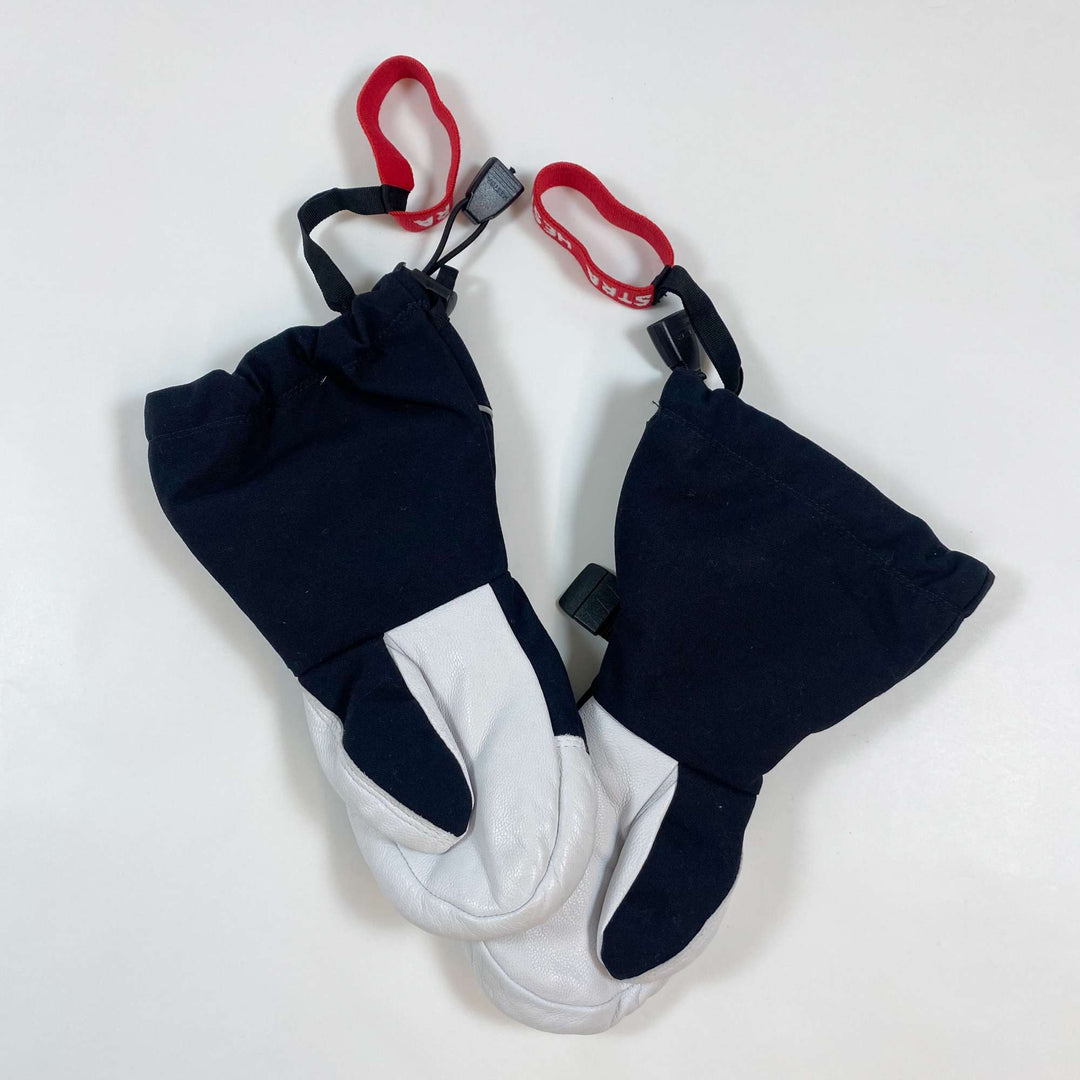 Hestra black/white ski gloves 3 2