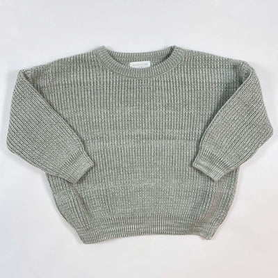Meadow's tale sage heavy knit cotton sweater Second Season 3-4Y 1