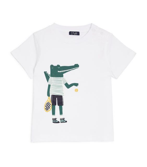 Il Gufo white tennis crocodile t-shirt Second Season 3Y 1