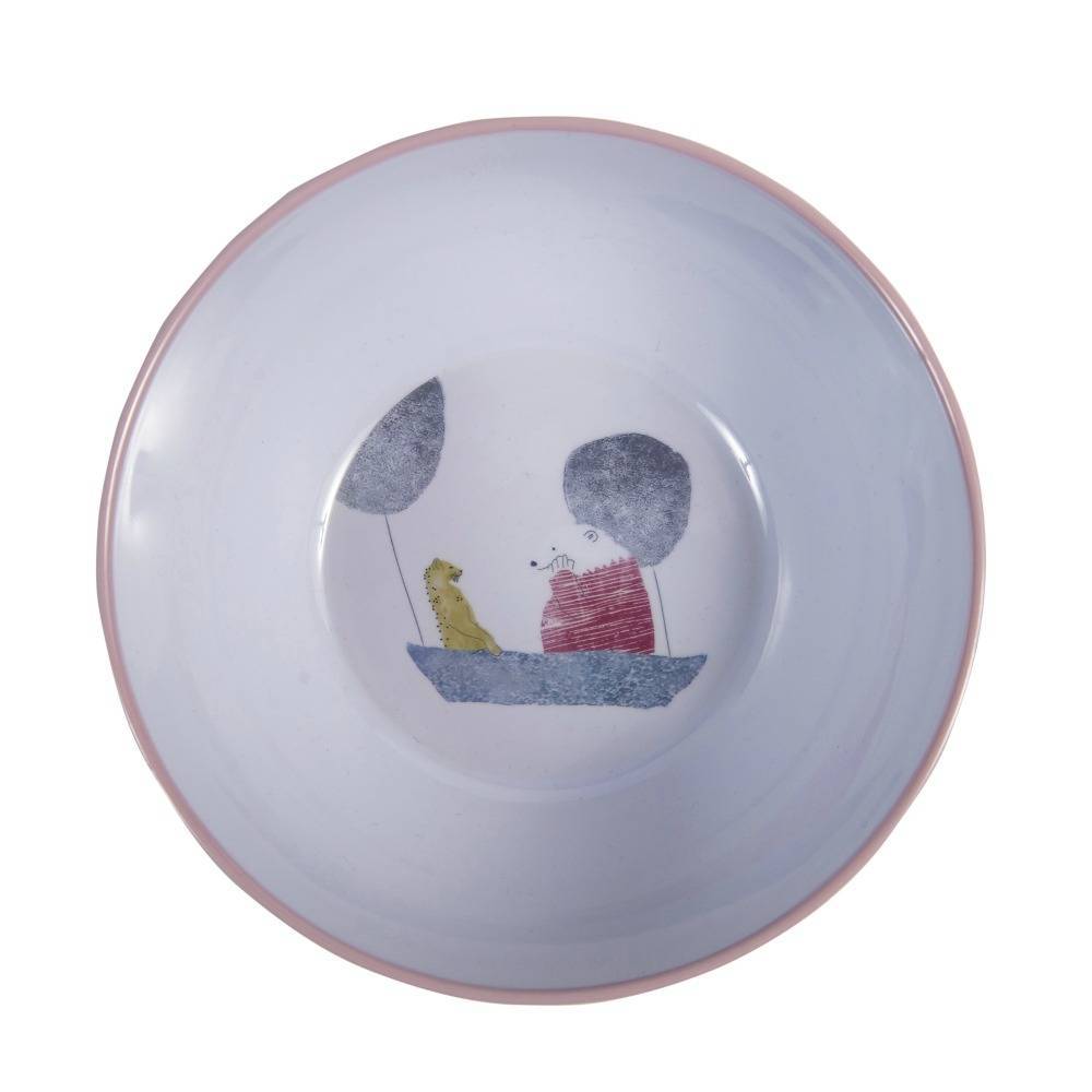 Sebra vintage pink melamine In The Sky bowl Second Season