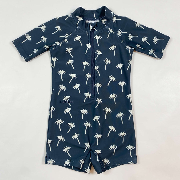 Liewood dark petrol palm tree UV swimsuit 74/80 1