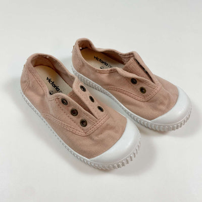 Victoria pale pink canvas slip-ons 26 1