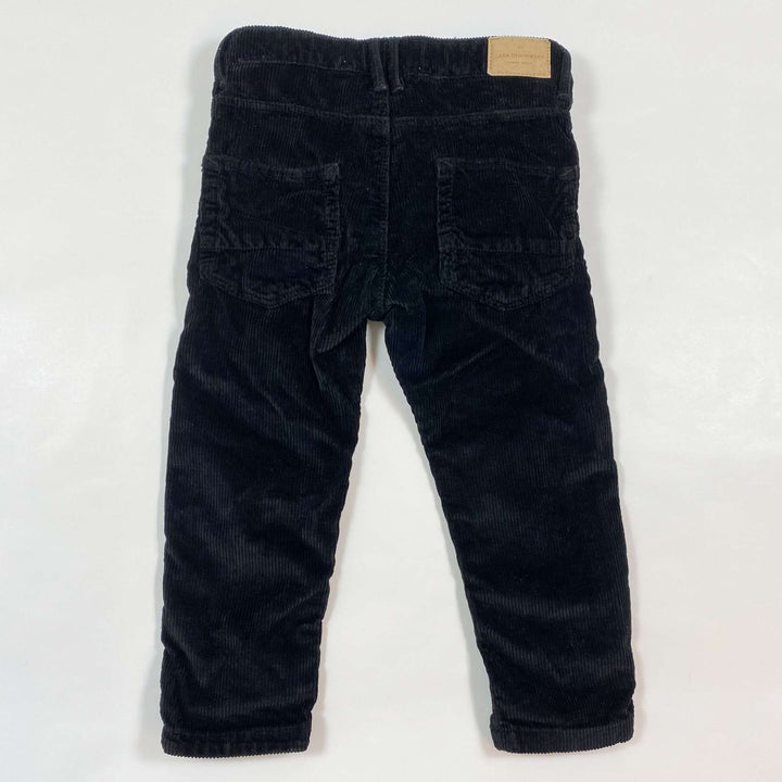 Zara black cord trousers 3-4Y/104 2