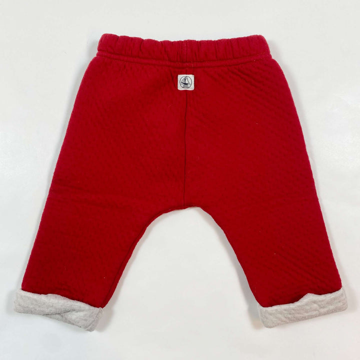 Petit Bateau red quilted baby trousers 6M/67 2