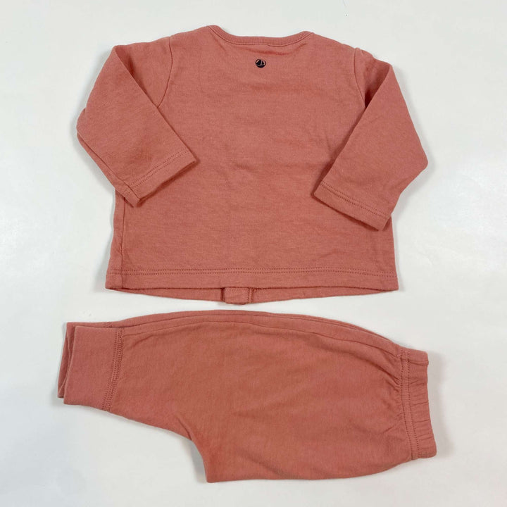 Petit Bateau peach organic cotton baby set 3M/60 2