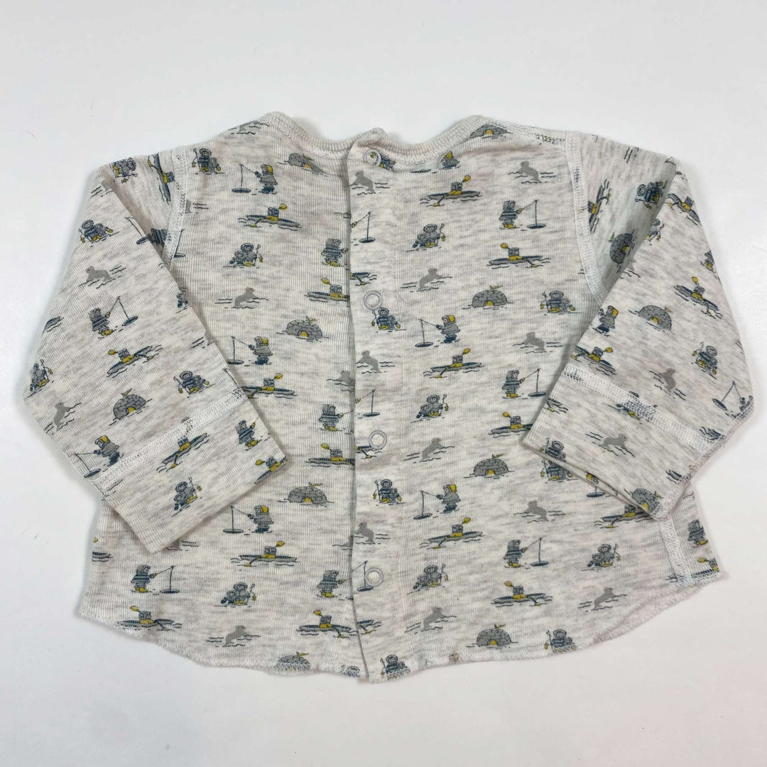 Petit Bateau eskimo print long-sleeve t-shirt 3M/60 2