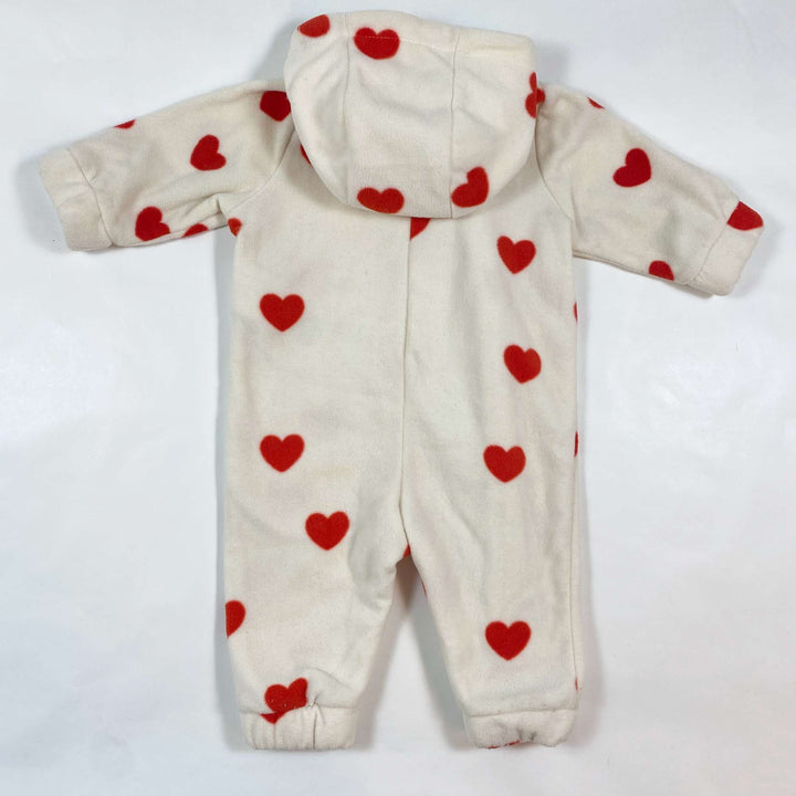 Mini Rodini fleece hearts overall 56-62/3-6M 3