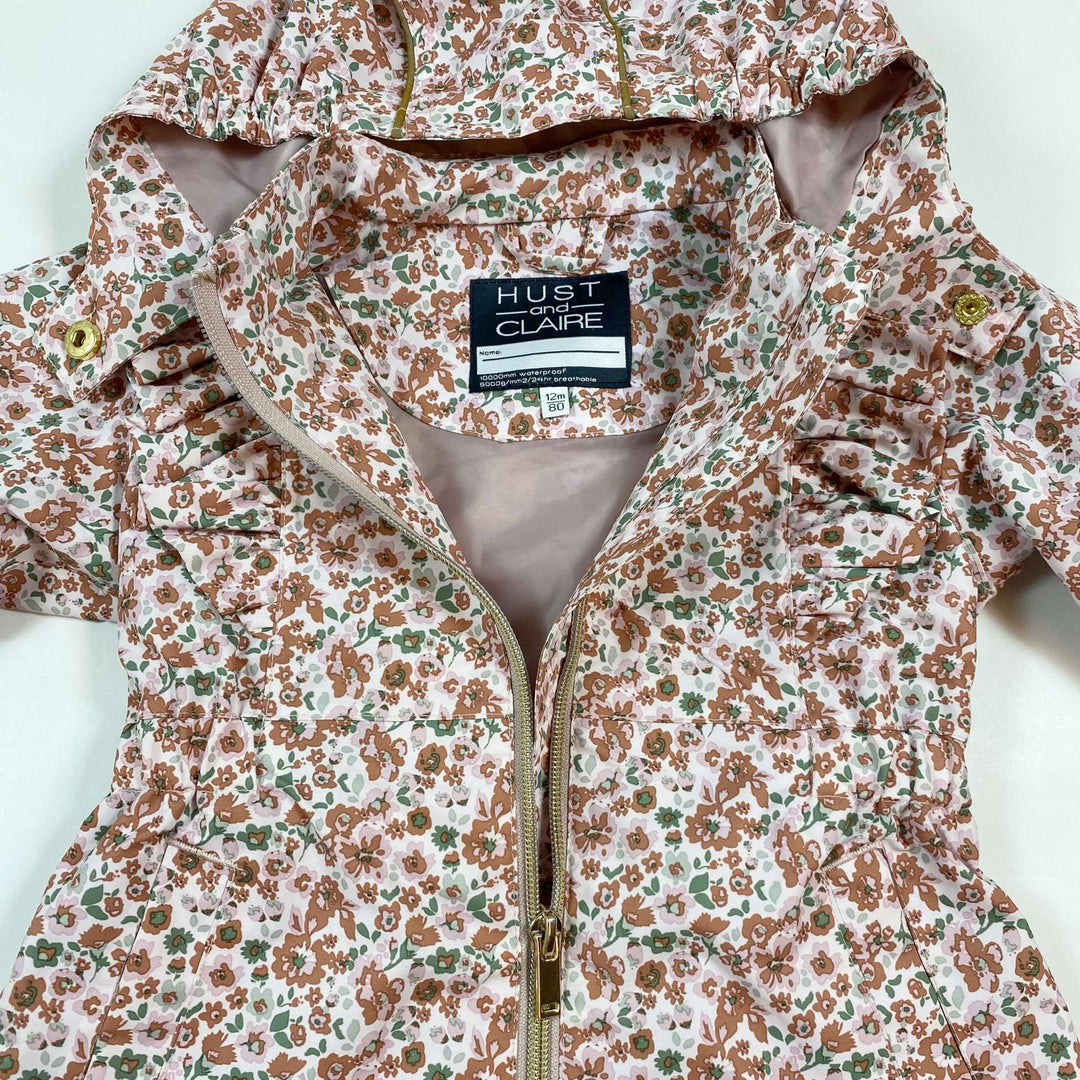 Hust & Claire floral waterproof shell jacket 12M/80 3