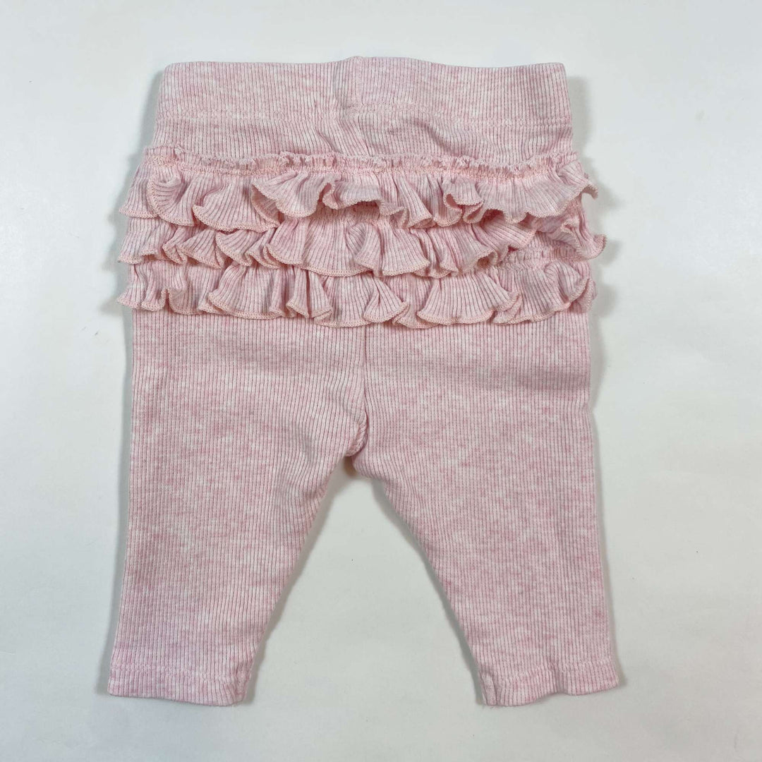 Pure Baby pink leggings with ruffles 0-3M 2