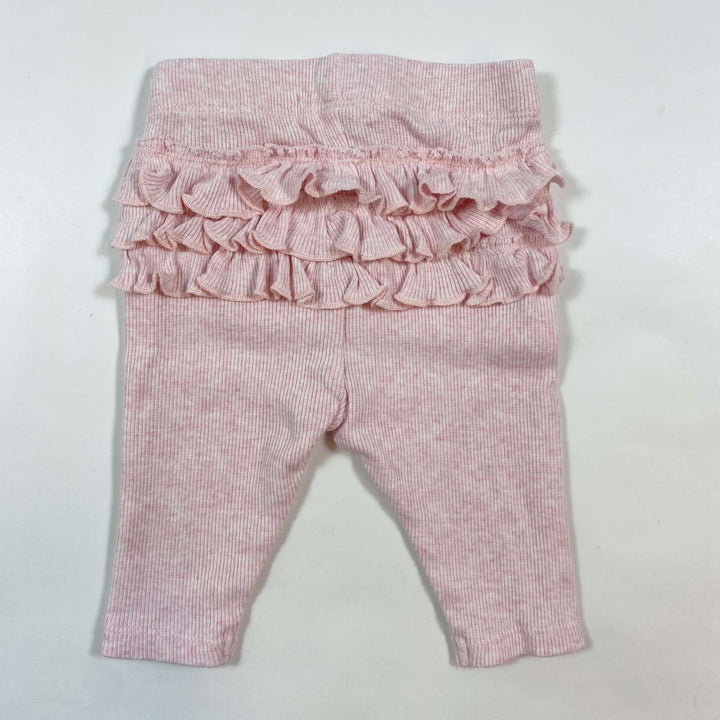 Pure Baby pink leggings with ruffles 0-3M 2