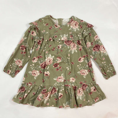 Newbie olive green floral organic cotton dress diff. sizes 1