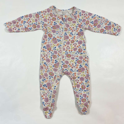 Pure Baby floral sleepsuit with zip 0-3M 1