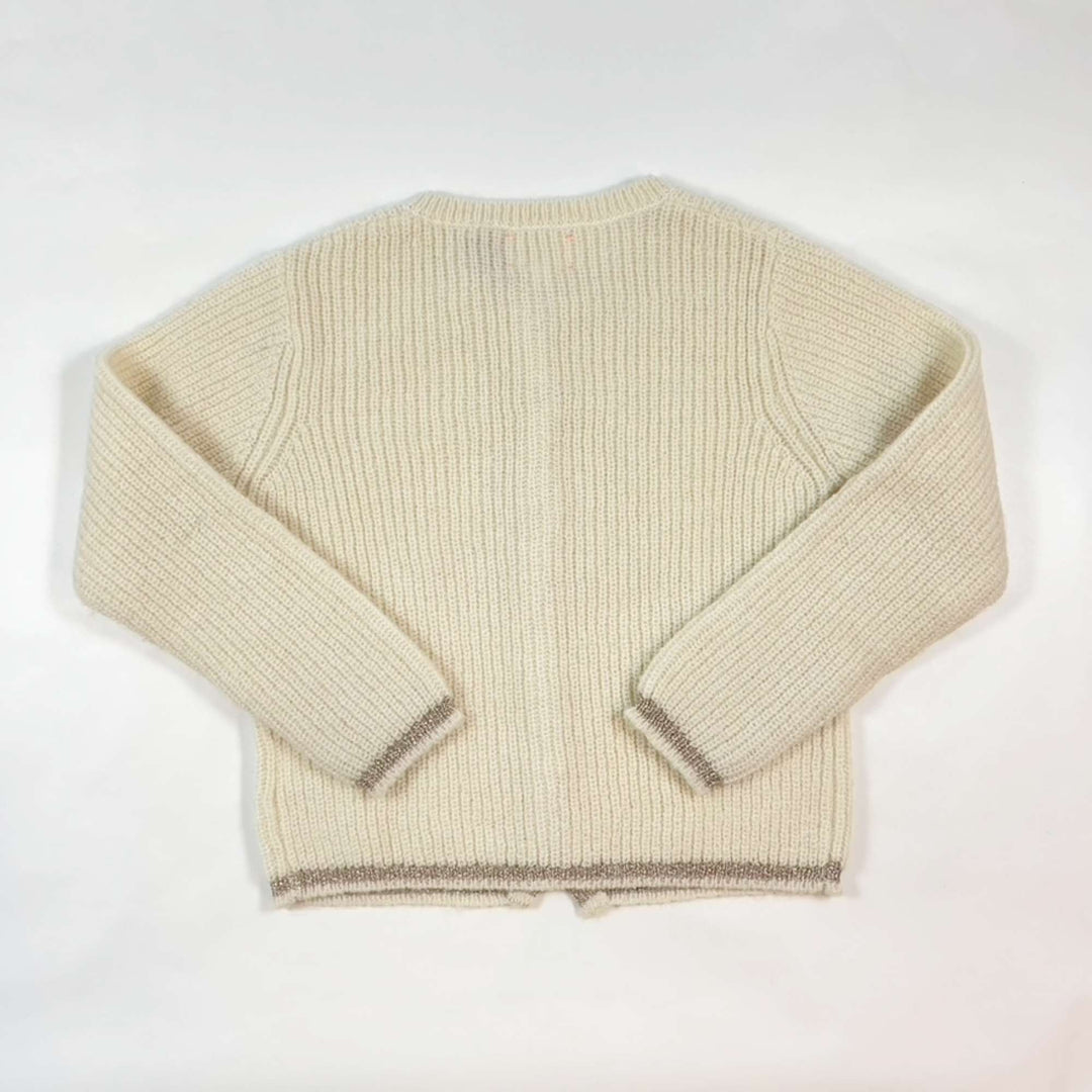 Bonheur du Jour beige Mohair/wool heavy knit cardigan 10Y 3