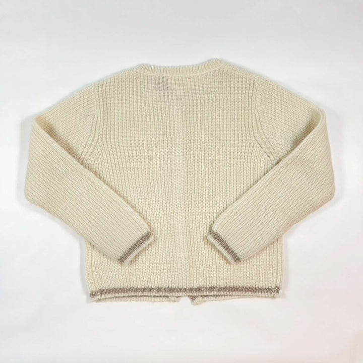 Bonheur du Jour beige Mohair/wool heavy knit cardigan 10Y 3