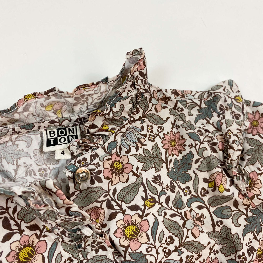 Bonton floral print blouse 4Y 2