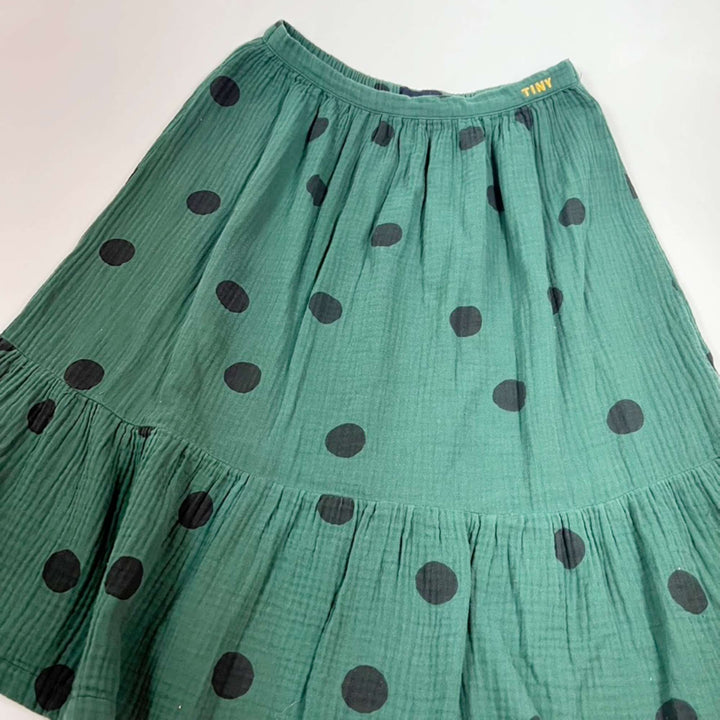 Tinycottons green dot muslin skirt 10Y 3
