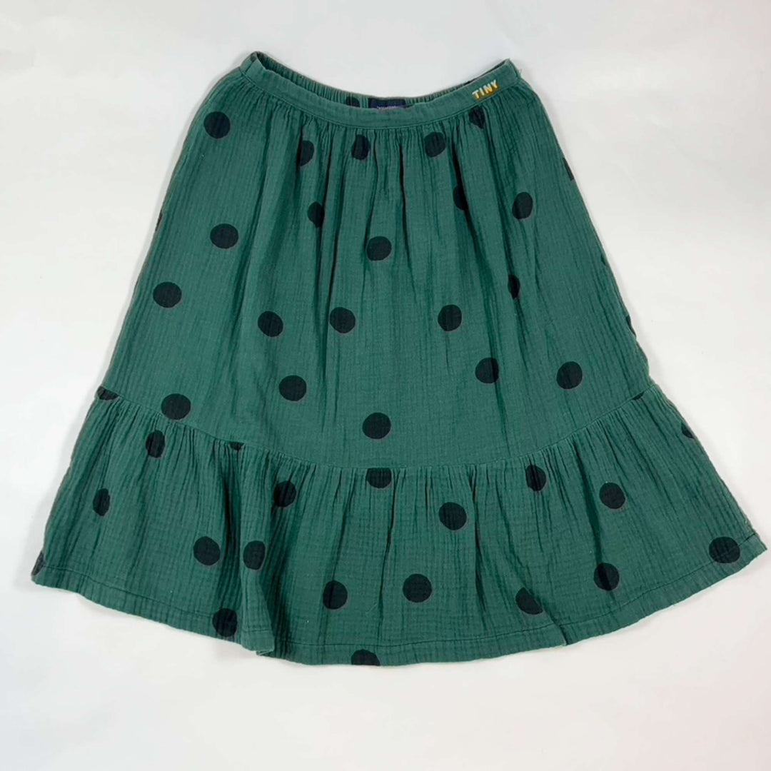 Tinycottons green dot muslin skirt 10Y 1