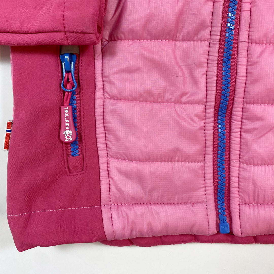 Trollkids pink technical jacket 98 2