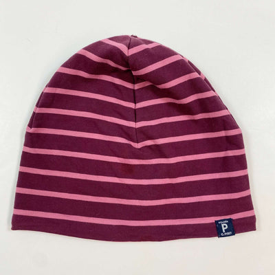 Polarn O. Pyret purple striped fleece lined jersey hat 9M-2Y/48-50 1