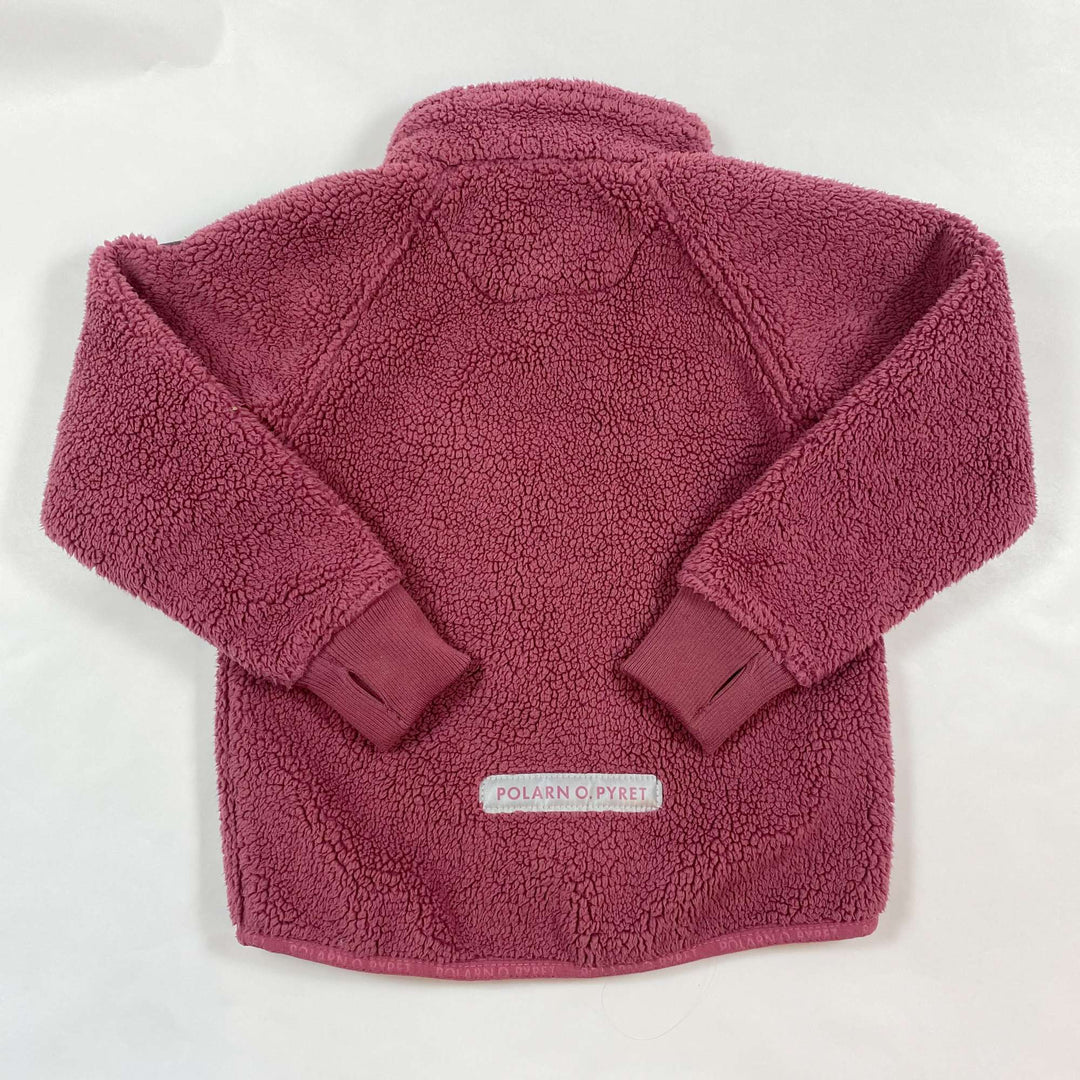 Polarn O. Pyret vintage pink teddy fleece jacket 98/2-3Y 3
