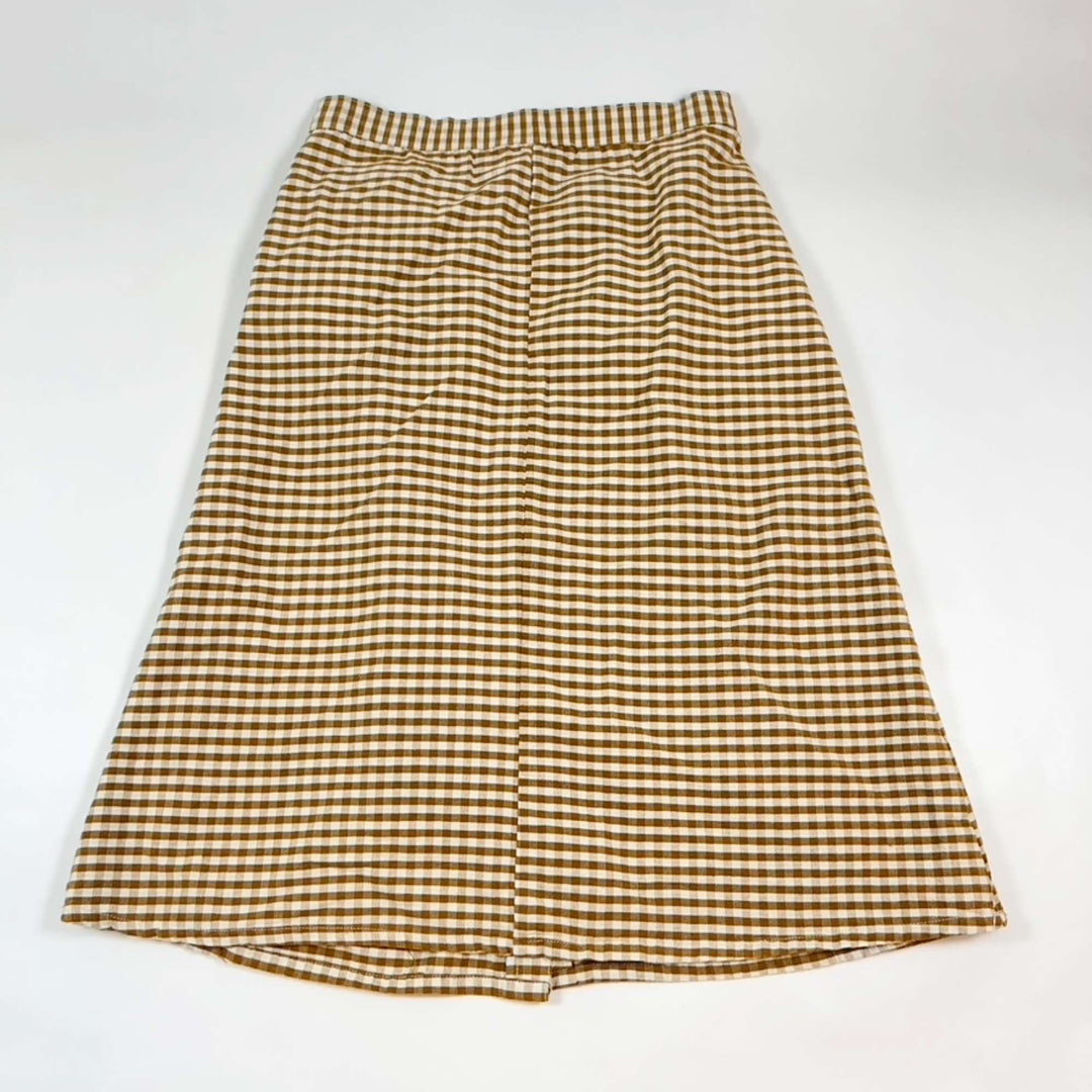 Rylee + Cru camel checked skirt 8-9Y 2