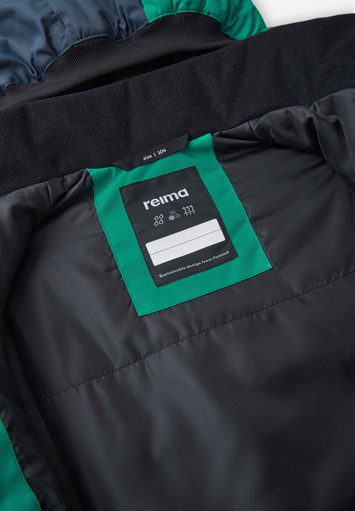 Reima navy/green Sevetti waterproof transition overall 110 8
