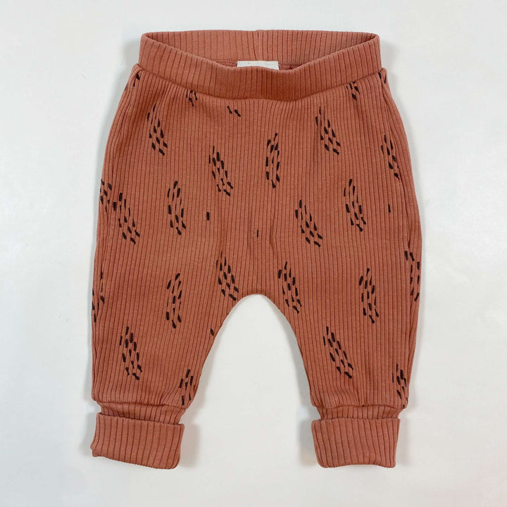 Zara terracotta rib leggings 1-3M/62 1