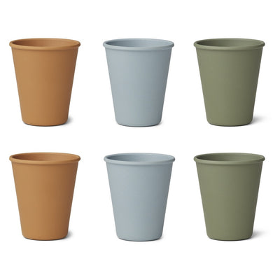Liewood Gertrud bamboo cup pack of 6 Blue Multimix Second Season 8 x 9 cm 1