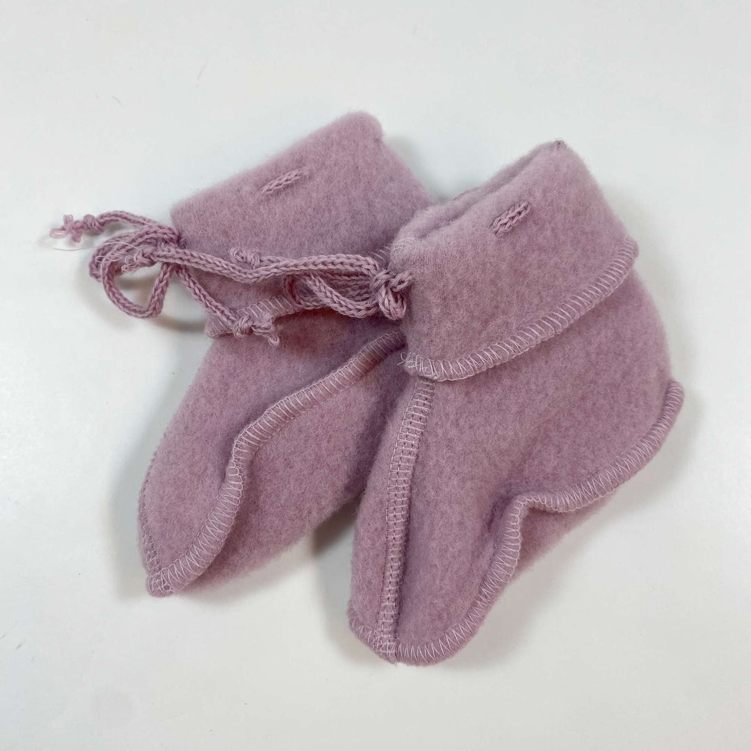 Engel soft purple virgin wool baby booties Second Season 2 2