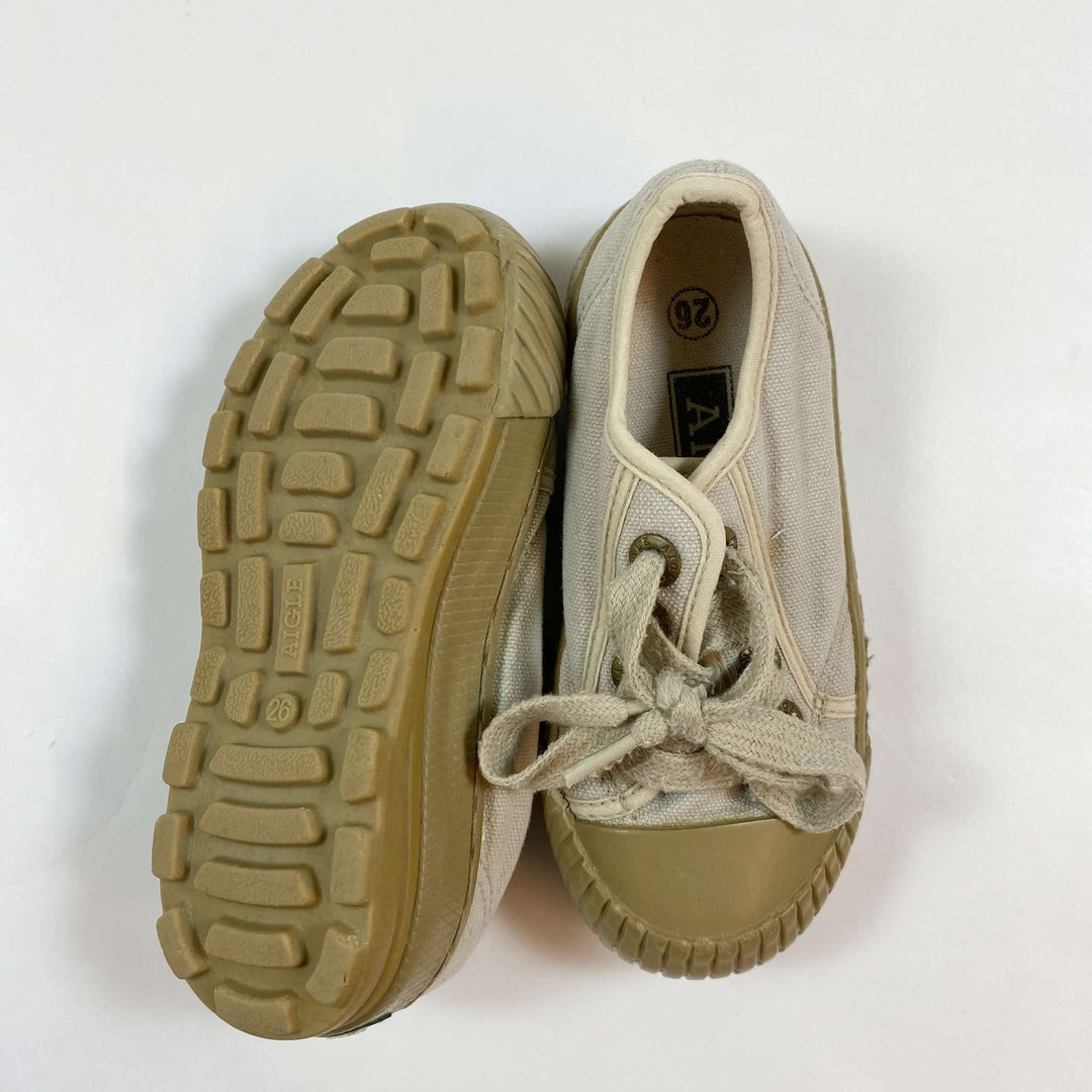 Aigle beige canvas sneakers 26 3