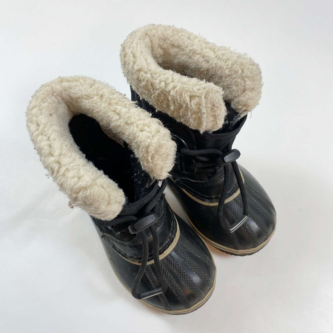 Sorel black kids yoot pac winter boots 27 3