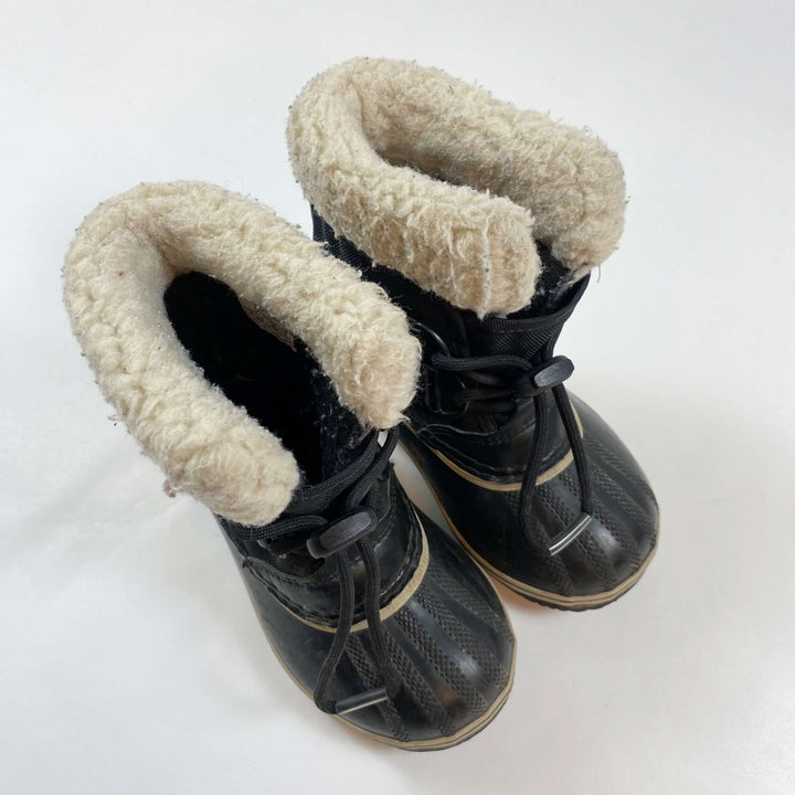 Sorel black kids yoot pac winter boots 27 3